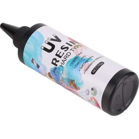 Résine époxy cristalline artisanale polymérisable aux UV, haute transparence, anti-jaunissement, adhésif sans ombre, 250 g (1/5)