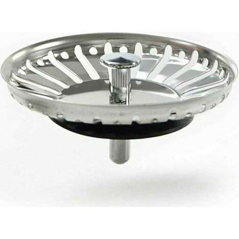 Bouchon d'évier général de cuisine, filtre d'évier de cuisine, bouchon d'évier de salle de bain en acier inoxydable, filtre d'évier de salle de bain (84 mm)