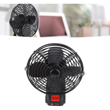 Ventilateur universel, ventilateur d'extérieur, ventilateur portable haute puissance, sèche-cheveux, batterie au lithium, norme européenne 100-240V, 6 pouces, une batterie et un chargeur. (1/5)