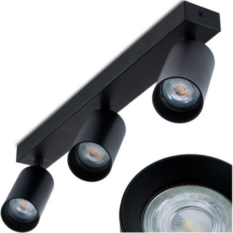Plafonnier Spot Tuba - 3 x GU10 - Orientable - Pour Intérieur Moderne ou Classique - 1 Pièce (1/5)