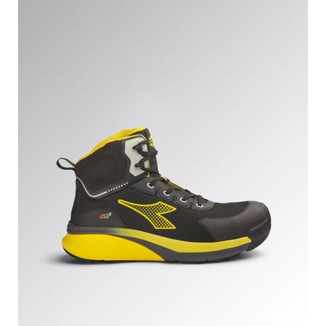 Chaussure de sécurité haute VORTEX DA2 MID S3S SC SR HRO ESD, Noir/Jaune chromé T.39 - DIADORA - 701.182041-C0401-39