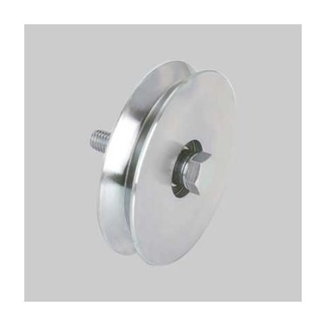 RUOTA CON BULLONE PER CANCELLI GOLA Y 90 mm