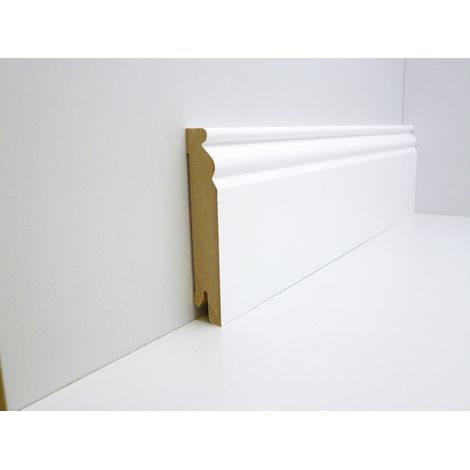 B.S. Bauprogramm Ziersockelleiste Clip 2500 x 60 x 18 mm Blütenweiß Zierleiste