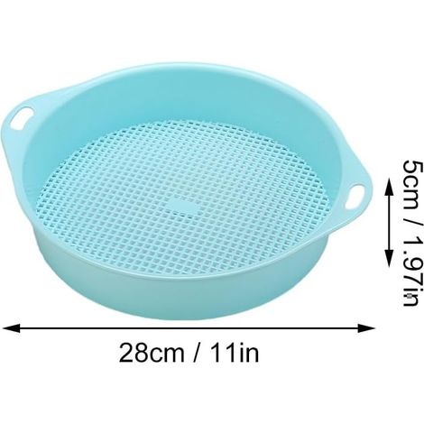 Lot de 2 tamis de jardin avec poignée En maille Pour pierres de terre pierres et compost Accessoire de jardin jardinage l entretien (1/5)