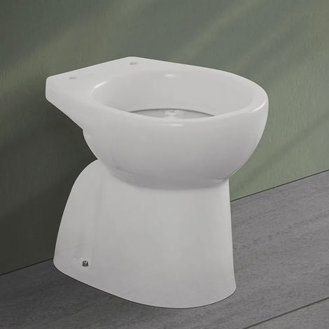 Wc tradizionale a pavimento in ceramica bianco lucido con brida Flora (1/5)