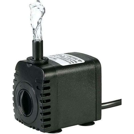 UlisemPompe à eau Submersible, Pompe à Eau 600L / H 8W, pour Fontaines de Table D'aquarium, Jardins D'eau D'étang et Systèmes Hydroponiques, avec 2 Buses, AC220-240V (1/4)