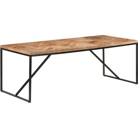 vidaXL Mesa de comedor madera maciza de acacia y mango 200x90x76 cm (1/5)