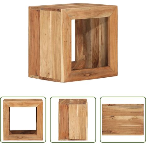 Akazienholz - Hocker 40x30x40 cm Massivholz Akazie (1/5)