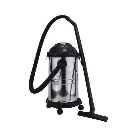 Bidone aspiratutto aspiracenere solidi e liquidi acciaio Inox Lt. 30 Niklas Domo Rac