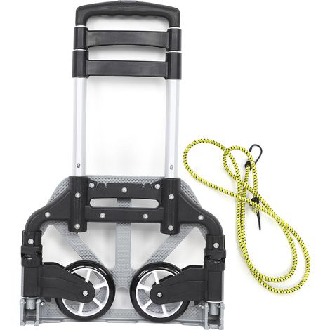 Eosnow Chariot à main robuste pliable de 80KG, roue compacte en aluminium pour chariot à bagages (1/5)