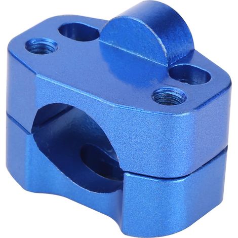 Pinces de Guidon en Alliage d'aluminium 28mm 1 1/8 ", Pinces de Montage de Poignée de Guidon Bleues pour Vélo ATV (Guidon gaufré/bleu) (1/3)
