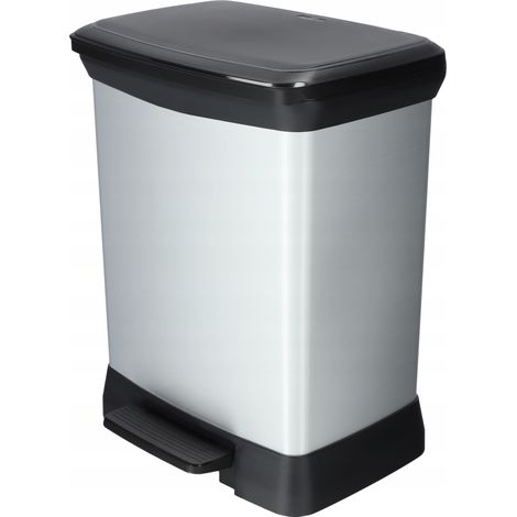 Curver 30L Abfallbehälter, Silber