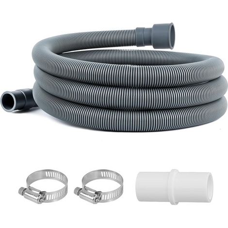 Rallonge de tuyau de vidange universelle de 1,8 m pour lave-linge - gris (1/5)