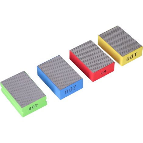 4 Disques Diamantés de Polissage pour Granit et Marbre - Ponçage Finition Béton - Grains 60 à 400