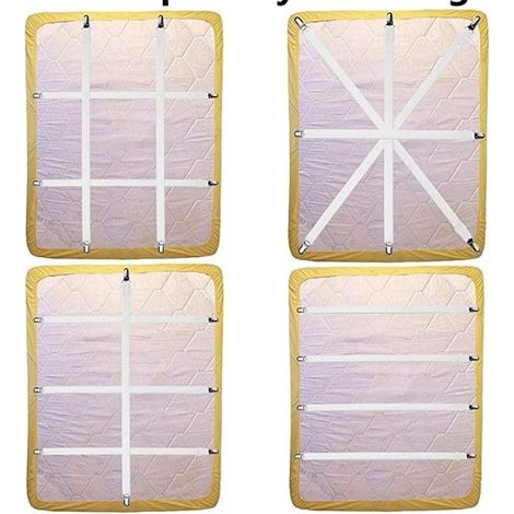 Adjustable sofa and bed legs – 4 extendable pieces from 54 to 220 cm, white, compatible with all square mattresses (1/5)