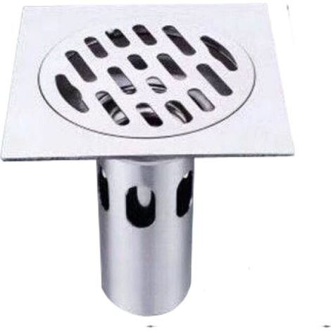 Siphon de sol carré en acier inoxydable pour baignoire et cuisine (1/5)