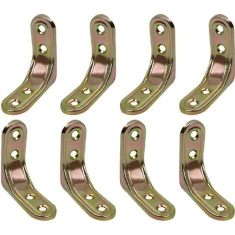 Wall Shelf Brackets, 8 Pieces 5cm × 5cm Metal Shelf Brackets, Strong Bearing Capacity, for Fixing and Reinforcing Tables, Chairs, Furniture, (1/5)