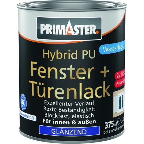 Primaster Hybrid PU-Fenster + Türenlack 375 ml weiß glänzend Lack