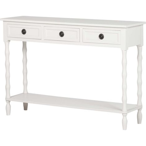 Beige Kiefer MDF Konsole 110X30X75 Cm (1/5)