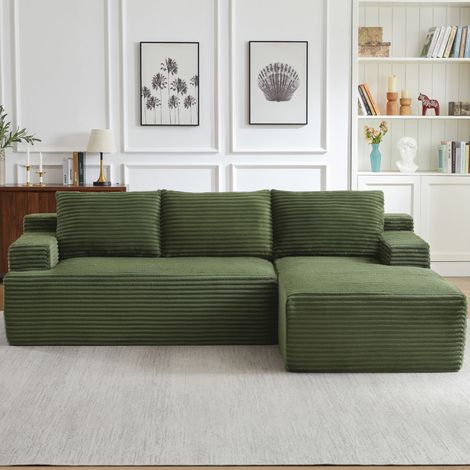 Divano senza struttura rigida, divano angolare a L Cloud con seduta profonda e confortevole – non richiede montaggio, divano letto modulare, adatto per soggiorno, camera da letto o appartamento. (1/5)