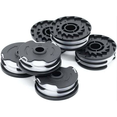 Lot de 6 bobines de fil de rechange pour débroussailleuse sans fil LIDL Parkside PRTA 20-Li A1, B2, C3, PRT 550 A1, A3, PRT 300 A1-2 x 4 m 1,6 mm