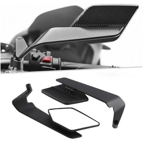 Motorcycle Side Mirrors for Yamaha Tracer 9 GT 2021 Tracer 9GT, Adjustable Rotating Mirrors, Stealth Motorcycle Mirrors, Replacement Side Mirrors (1/5)