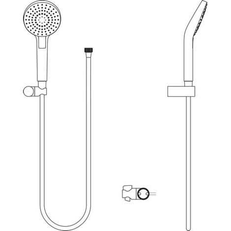Ideal Standard IdealRain Evo - Colonne de douche Diamond 110, avec flexible et douchette, 3jet, chrome B2404AA (1/5)