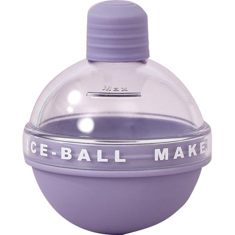 Moule à Boules de Glace en Silicone Sans Odeur et Sans Toxines, Forme Ronde pour Cocktails et Boissons, Couleur Violet (1/5)