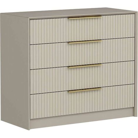 Cassettiera Nepartak, 7 Cassetti, Apertura Scorrevole, Chiusura Scorrevole, 100x45x85h cm Grigio Cemento