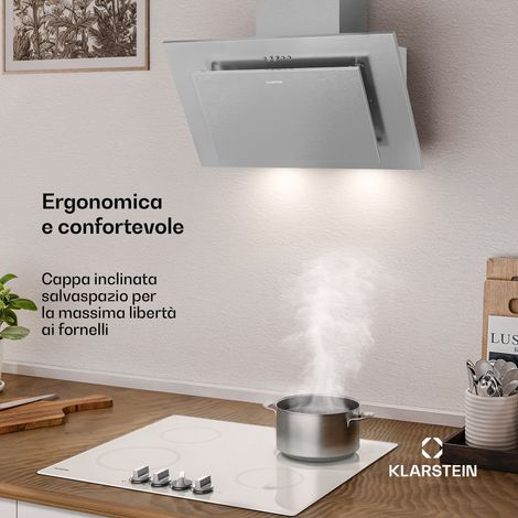 Klarstein Cappa a soffitto Athena modalità aspirazione e ricircolo 254 m³/h 56 W 60 cm
