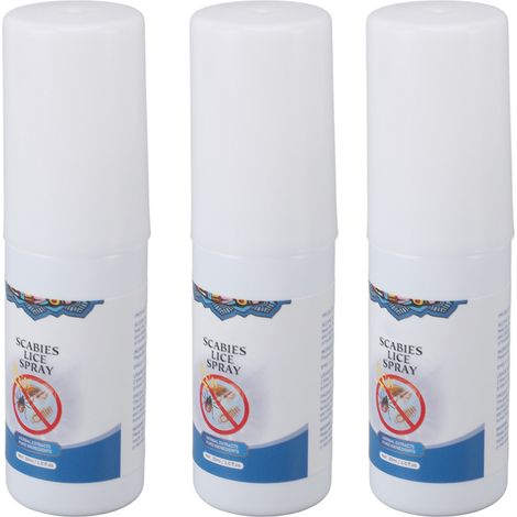 Lot de 3 sprays anti-poux à base de plantes, protection longue durée contre la gale et les poux, pour vêtements, 30 ml (1/5)
