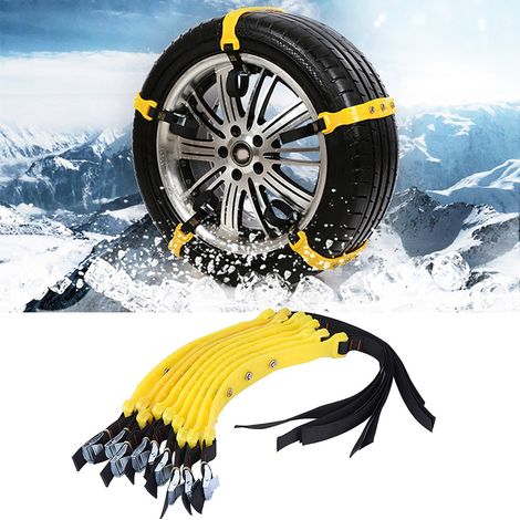 10 pièces sangles antiglisse pneus 185-225 mm chaînes neige sécurité auto universel voiture camion SUV (1/5)