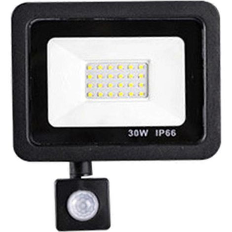 LED-Sicherheitsstrahler für den Außenbereich mit PIR-Bewegungsmelder, IP66 wasserdicht, 30 W, für Wand, Garten oder Eingangsbereich. (1/5)