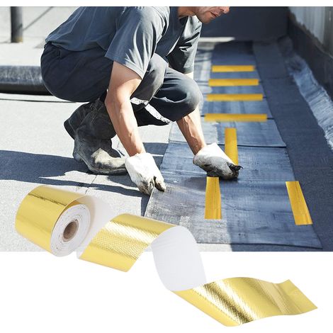 Ruban adhésif réfléchissant en feuille d'or haute température, 50 mm x 10 m, pour emballage et protection thermique (1/5)