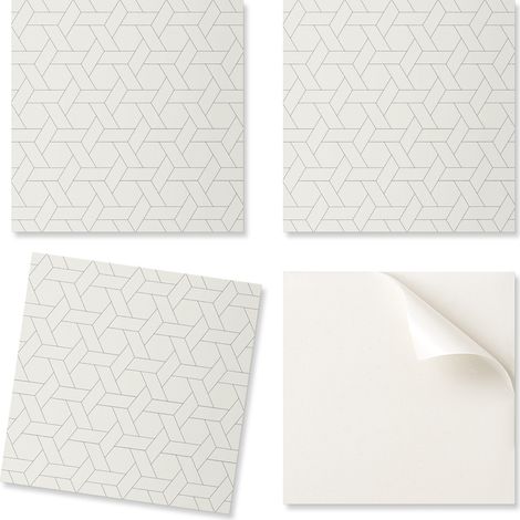 Azulejos de vinilo autoadhesivos para cocina con dise帽o geom茅trico hexagonal, 20x20x20 cm.