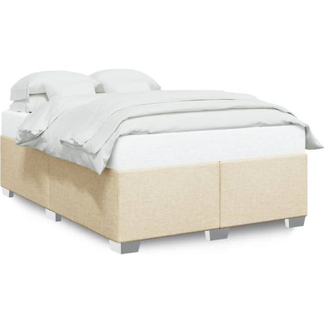 Maison Exclusive - Bettgestell ohne Matratze Creme 160x200 cm Sto