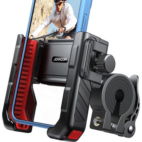 Support Telephone Moto, [Absorption Chocs Antidérapante] Support Téléphone Vélo du Guidon [1s Verrouillage et Libère] Universel Porte Telephone Moto pour iPhone, Samsung 4,7" -7" Smartphone (1/5)