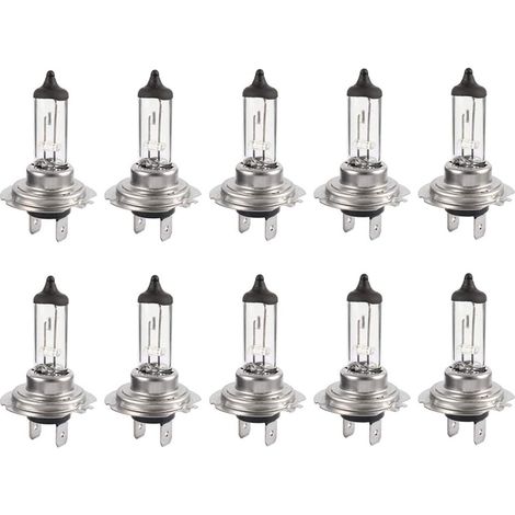 10pcs H7 12V 55W Super Bright Bulbs, Long Lasting Xenon Halogen Bulb for Low Beam, High Beam –