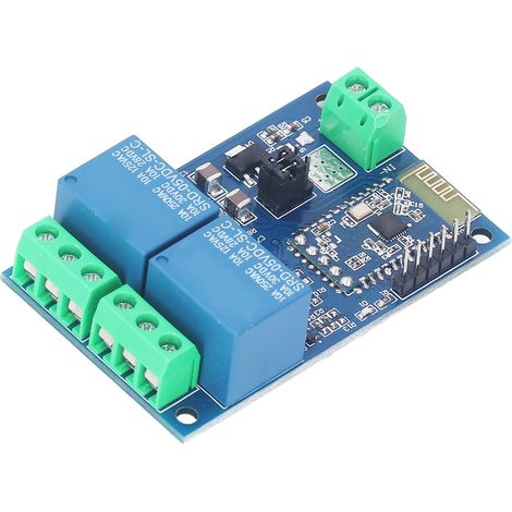 Module relais Bluetooth 2 canaux avec application de contrôle à distance, carte de circuit imprimé pour appareils domotiques, 5 V CC (1/5)