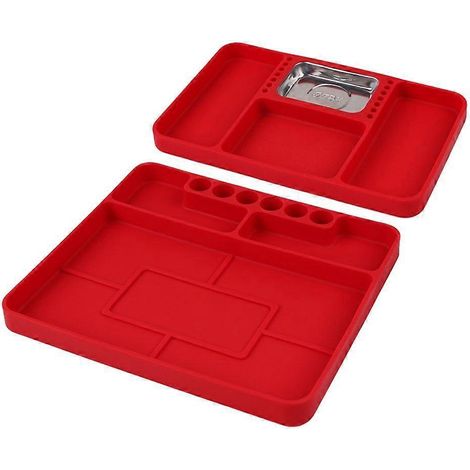 Porte-outils magnétique flexible, facile à entretenir pour garage, atelier et réparation. Organisateur pratique pour vis, clés et pièces métalliques. (1/4)