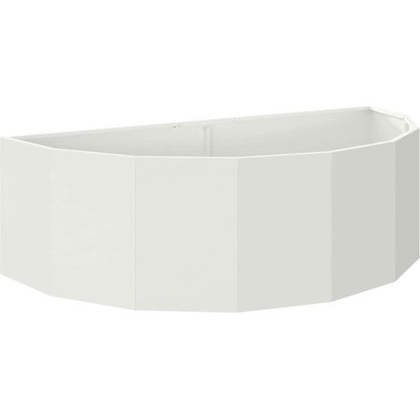Maison Exclusive - Pflanzkübel Weiß 120 x 60 x 35 cm Stahl