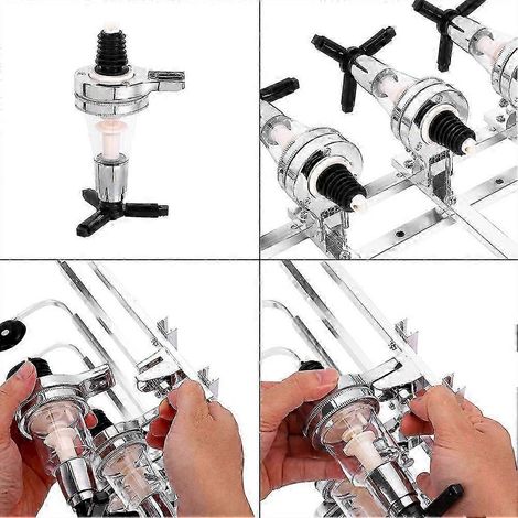 Support mural rotatif pour bouteilles, présentoir à spiritueux 4 bouteilles, distributeur en métal, porte-rangement design pour bar, tourniquet mural fixe. (1/5)