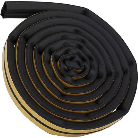 Bande d'étanchéité de Porte Auto-adhésive de 16 pi Joints d'étanchéité de fenêtre Isolation Acoustique Isolant Anti-Vent Bande d'étanchéité Anti-moustiques (4) (1/5)