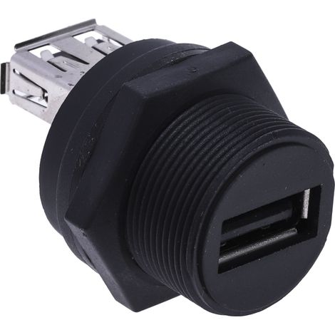 Connecteur USB Mini Femelle RS PRO, Montage panneau, Droit ( Prix pour 1 ) (1/2)