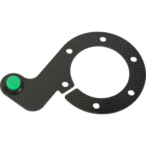 Bouton de klaxon de volant 6 trous en fibre de carbone, confortable et tactile, de remplacement pour MOMO vert (1/5)