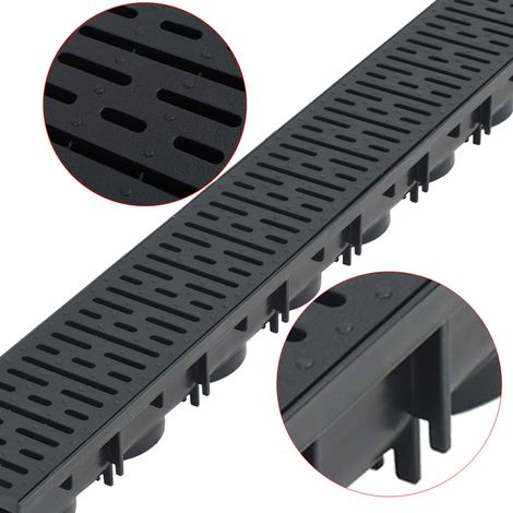 Maison Exclusive - Canalette di Drenaggio in Plastica 2 m