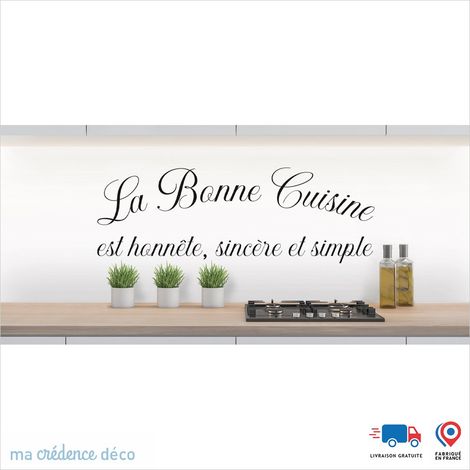 Crédence : LA BONNE CUISINE 1 - Couleur noir - Alu composite - 60 - 120 (1/3)