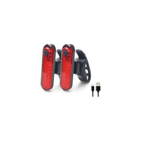 Fahrradrücklichter – 2er-Set Fahrradrücklichter, USB-wiederaufladbar, COB-LED-Fahrradrücklicht, wasserdicht, 4 Beleuchtungsmodi für sicheres Fahren – Crezuo (1/4)