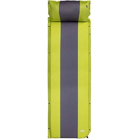 Colchoneta autoinflable verde grisácea NC4349 con almohada, marca Nils Camp