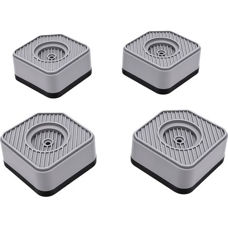 Coussinets Anti-Vibration, 4 pièces, résistants à l'eau, réduisant le bruit, pieds de Support antidérapants pour Machine à laver, sèche-linge, meubles gris 1,8 pouces (1/5)